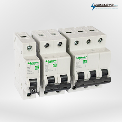 breaker para riel din schneider