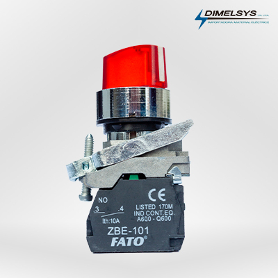 Selector metálico luminoso 22 milímetros serie CB5 - CB4 marca fato